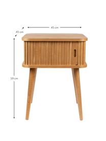 Table de chevet en bois Barbier, Bois de chêne clair, larg. 45 x haut. 59 cm