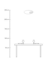 Plafonnier LED à intensité variable Fuline, Blanc, Ø 50 x haut. 5 cm