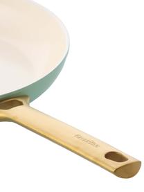 Kochtopf-Set Padova mit Antihaftbeschichtung, 10-tlg., Griffe: Edelstahl, beschichtet mi, Deckel: Glas, Mintgrün, Goldfarben, Set mit verschiedenen Größen
