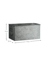 Großer Übertopf Zintly aus Metall, Metall, verzinkt, Zink, B 17 x H 9 cm