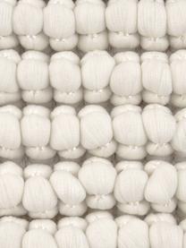Federa arredo con palline di tessuto bianco crema Iona, Retro: 100% cotone, Bianco, Larg. 45 x Lung. 45 cm