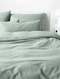 Flanell-Bettdeckenbezug Biba aus Baumwolle in Salbeigrün, Webart: Flanell Flanell ist ein k, Salbeigrün, B 200 x L 200 cm