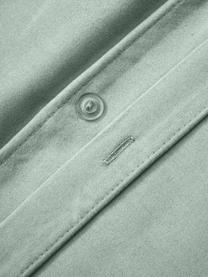 Flanell-Bettdeckenbezug Biba, Webart: Flanell Flanell ist ein k, Salbeigrün, B 135 x L 200 cm