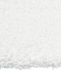 Alfombra corredor de pelo largo Leighton, Parte superior: microfibra (100% poliéste, Reverso: 70% poliéster, 30% algodó, Blanco crema, An 80 x L 200 cm