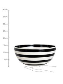 Schüssel Omaggio aus Keramik, Ø 30 cm, Keramik, Schwarz, Weiß, Ø 30 x H 14 cm