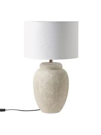 Grande lampe à poser avec pied en céramique Bodhi, Blanc, gris, Ø 43 x haut. 71 cm