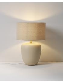 Velká keramická stolní lampa Eileen, Matná béžová, Ø 33 cm x V 48 cm