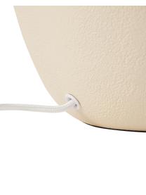 Grote keramische tafellamp Eileen in beige, Lampenkap: linnen (100 % polyester), Lampvoet: keramiek, Beige, Ø 33 x H 48 cm