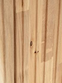 Szafka RTV z drewna dębowego z ryflowanym frontem Avourio, 2-drzwiowa, Korpus: drewno dębowe z certyfika, Nogi: metal powlekany, Beżowy, S 100 x W 56 cm