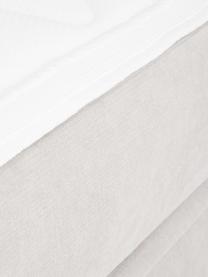 Boxspring bed Oberon in greige, Matras: 5-zones pocketvering, Poten: kunststof, Geweven stof greige, 180 x 200 cm, hardheidsgraad H3