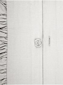 Gewaschene Baumwoll-Kopfkissenbezüge Florence mit Rüschen in Hellgrau, 2 Stück, Webart: Perkal Fadendichte 180 TC, Hellgrau, B 40 x L 80 cm