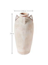 Jarrón de suelo Liah, Terracota, Beige, Ø 32 x Al 70 cm