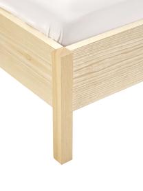 Dřevěná postel s čelem z vídeňské pleteniny Jones, Jasanové dřevo, Š 140 cm, D 200 cm