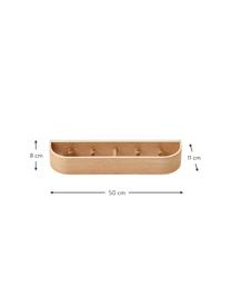 Garderobenleiste Epoch aus Eichenholz, Mitteldichte Holzfaserplatte (MDF), Eichenholzfurnier, Helles Holz, B 50 x H 8 cm