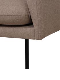 Canapé 2 places avec pieds en métal Moby, Tissu taupe, larg. 170 x haut. 95 cm