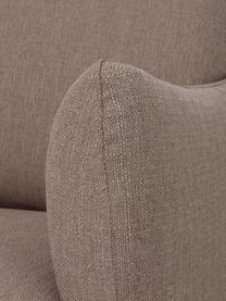 Sofa Moby (2-Sitzer) in Taupe mit Metall-Füßen, Bezug: Polyester Der hochwertige, Gestell: Massives Kiefernholz, Füße: Metall, pulverbeschichtet, Webstoff Taupe, B 170 x T 95 cm