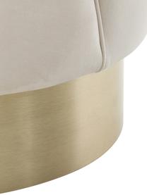 Fluwelen fauteuil Olivia in beige, Bekleding: fluweel (polyester), Voet: gecoat metaal, Beige, 70 x 70 cm