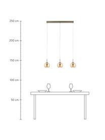 Velké závěsné svítidlo Hamilton, Jantarová, Š 81 cm, V 13 cm