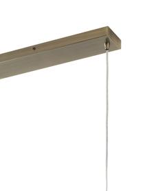 Lámpara de techo grande Hamilton, Estructura: metal cepillado, Anclaje: metal cepillado, Cable: plástico, Ámbar, An 81 x Al 13 cm