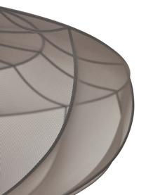 Lampada a sospensione in tessuto intrecciato Beau, Paralume: tessuto, Struttura: metallo verniciato a polv, Baldacchino: metallo verniciato a polv, Grigio, Ø 60 x Alt. 150 cm