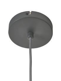 Hanglamp Beau van netstof in grijs, Lampenkap: textiel, Baldakijn: gepoedercoat metaal, Grijs, Ø 60  x H 150 cm