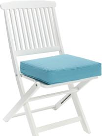 Hohes Baumwoll-Sitzkissen Zoey in Blau, Bezug: 100% Baumwolle, Blau, B 40 x L 40 cm