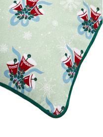 Povlak na polštář s vánočním motivem Bells, Zelená, Š 45 cm, D 45 cm