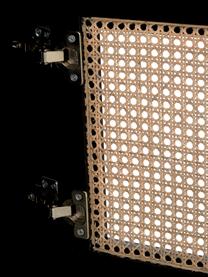 TV-Lowboard Vienna mit Wiener Geflecht, Korpus: Massives Mangoholz, lacki, Füße: Metall, pulverbeschichtet, Mangoholz, Schwarz, B 160 x H 50 cm