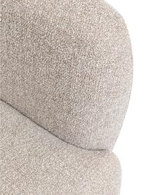 Poltrona girevole in tessuto grigio Ricky, Rivestimento: 100% poliestere Il rivest, Struttura: pannello di fibra a media, Gambe: acciaio verniciato a polv, Tessuto grigio, Larg. 56 x Prof. 55 cm