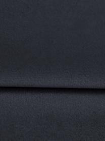 Divano letto 3 posti in velluto blu scuro con contenitore Lea, Rivestimento: velluto di poliestere Il , Piedini: metallo verniciato a polv, Blu scuro, Larg. 215 x Alt. 94 cm