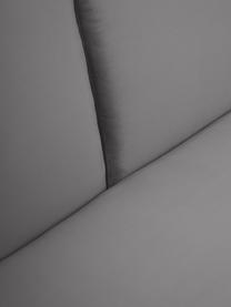 Canapé convertible 3 places gris clair avec pieds en métal Fluente, Velours gris clair, larg. 220 x long. 86 cm