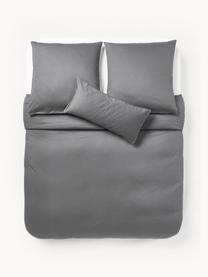 Copripiumino in raso di cotone Comfort, Grigio scuro, Larg. 200 x Lung. 200 cm