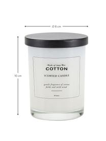 Duftkerze Cotton (Baumwolle, Sanfter Wind), Behälter: Glas, Deckel: Kunststoff, Baumwolle, Sanfter Wind, Ø 8 x H 10 cm
