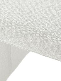 Moderne Bouclé-Polsterbank Penelope in Weiß, Bezug: Bouclé (100% Polyester) D, Gestell: Metall, Sperrholz, Bouclé Weiß, B 110 x H 46 cm