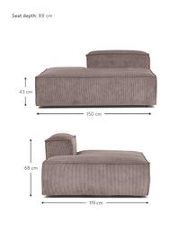 Modul pohovky Lennon, Hnědá, Š 150 cm, V 68 cm, opěradlo vpravo