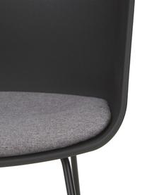 Židle s područkami s podsedákem Bogart, 2 ks, Černá, Š 51 cm, H 52 cm