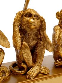 Lampa stołowa Animal Three Monkey, Odcienie złotego, zielony, S 34 x W 45 cm