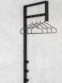 Kovový nástěnný věšák Sendi, Potažený kov, Černá, Š 30 cm, V 82 cm