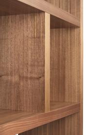 Libreria grande con finitura in legno di noce Portlyn, Rivestimento: pannello di fibra a media, Legno di noce, Larg. 150 x Alt. 198 cm