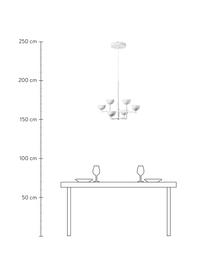Grande suspension LED Paula, Blanc, larg. 55 x haut. 49 cm