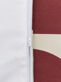 Oboustranný povlak na polštář z organické bavlny Joy, 100% bavlna, certifikát GOTS, Červená, krémově bílá, Š 45 cm, D 45 cm