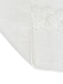 Handgewebter Baumwollteppich Fenna mit Hoch-Tief-Struktur und Fransen, 100% Baumwolle, Crème, B 80 x L 150 cm (Größe XS)