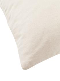 Bestickte Kissenhülle Pritha, 100 % Baumwolle, Beige, B 45 x L 45 cm