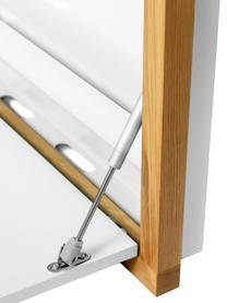 Biurko ścienne Brenta, rozkładane, Korpus: płyta pilśniowa średniej , Biały, drewno naturalne, S 74 x W 44 cm