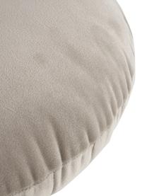 Cuscino rotondo in velluto beige Monet, Rivestimento: velluto 100 % poliestere,, Beige, Ø 40 cm
