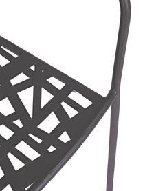 Krzesło ogrodowe z metalu Kelsie, Metal malowany proszkowo, Szary, S 55 x G 54 cm
