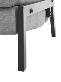 Schlafsofa Edward (2-Sitzer) mit Metall-Füßen, ausklappbar, Bezug: 100% Polyester 40.000 Sch, Webstoff Hellgrau, B 152 x T 96 cm