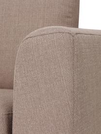 Sofá rinconera Cucita (3 plazas), Tapizado: tejido (100% poliéster) A, Estructura: madera de pino maciza, Patas: metal pintado, Tejido gris pardo, An 262 x F 163 cm, chaise longue izquierda