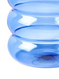 Mundgeblasene Wassergläser Bubbly, 4er-Set, Borosilikatglas, Blau, Grau, Gelb, Grün, Ø 8 x H 10 cm