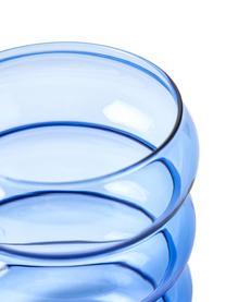 Mundgeblasene Wassergläser Bubbly, 4er-Set, Borosilikatglas, Blau, Grau, Gelb, Grün, Ø 8 x H 10 cm